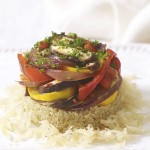 Photo of quinoa and vegetable stack