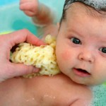 Photo of a baby in a bath