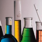 Photo of beakers of chemcials