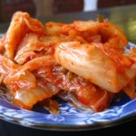 Photo of a dish of kimchi