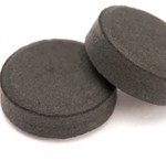 Photo of activated charcoal tablets