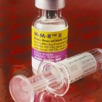 Photo of a vial of MMR vaccine