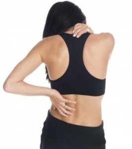 Photo of a woman with neck and back pain