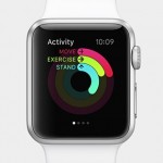 Photo of an Apple watch with movement tracker